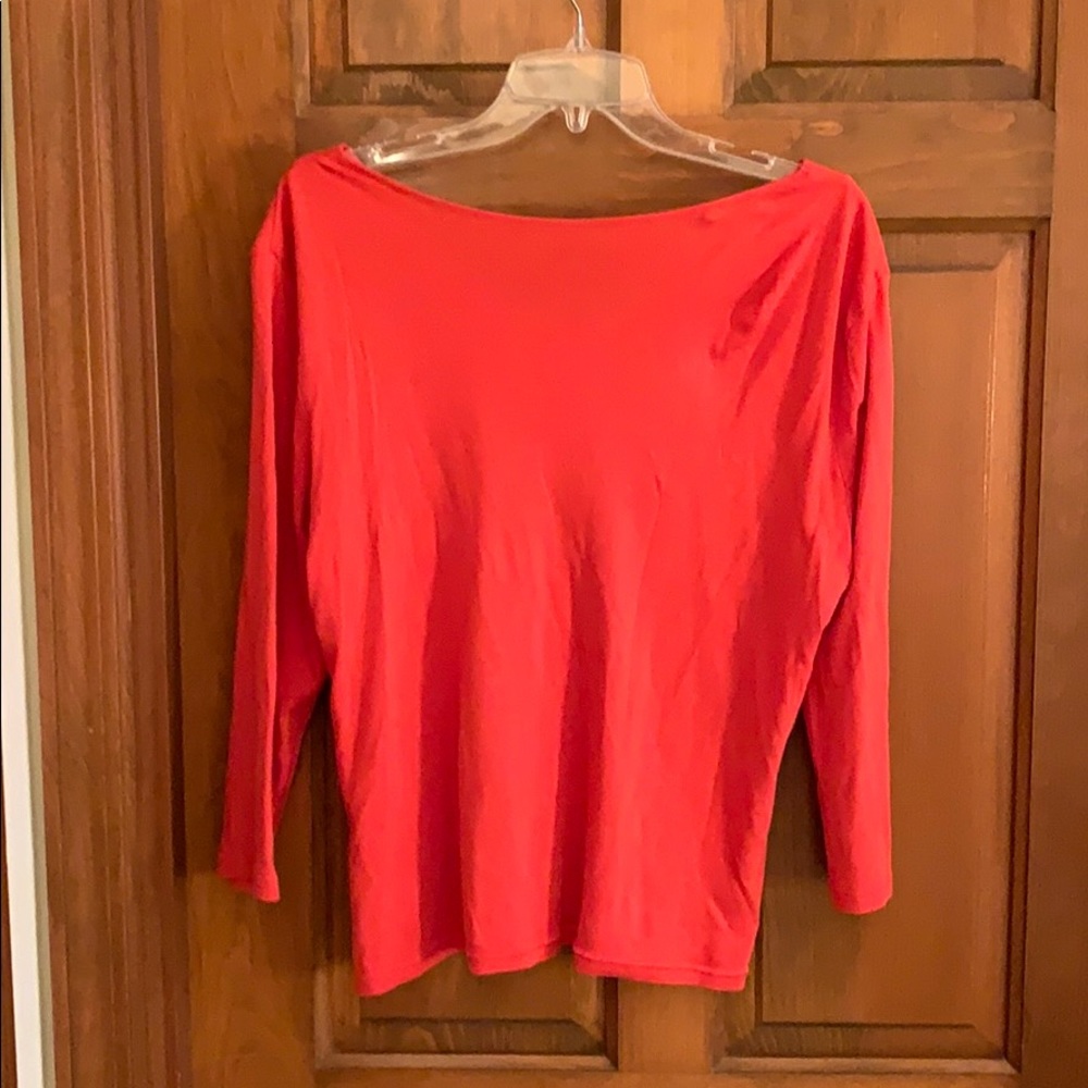 Talbots orange 3/4 sleeve top. - 3/20 - Picture 4 of 4